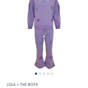 Lola + The Boys Lavender Heart Pajama Set